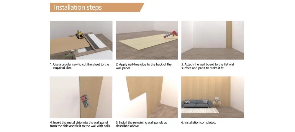 metallic luxury wall panels Installation steps metallic luxury wall panels Installation steps